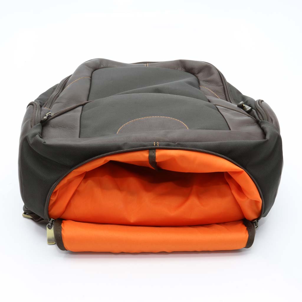 Nylon and Leather Backpack Shoe Bag